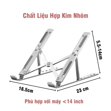 Giá Đỡ Laptop MOGEE Điều Chỉnh Độ Cao iPad 14/16 inch Hợp Kim Nhôm Chống Nóng 68.800₫