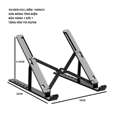 Giá Đỡ Laptop N3 Hợp Kim Nhôm 7 Mức Độ Cao - Kệ Gấp Gọn, Chống Trượt, 89.000 VND 10 Giá Đỡ Laptop N3 Hợp Kim Nhôm 7 Mức Độ Cao - Kệ Gấp Gọn, Chống Trượt, 89.000 VND 10