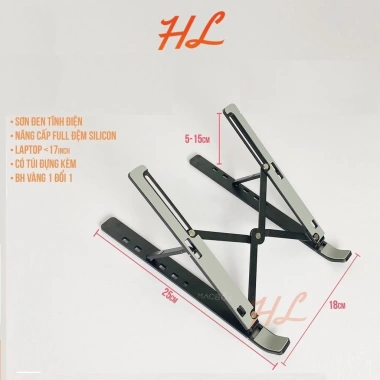 Giá Đỡ Laptop N3 Nhôm 14-15.6 Điều Chỉnh Độ Cao-BH 2 Tháng 1 Đổi 1 Hưng Long PC 71.000₫