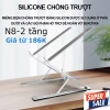 Giá đỡ laptop N8 2 tầng nhôm cao cấp, chiều cao N3, phù hợp Macbook & tablet, 68.000₫