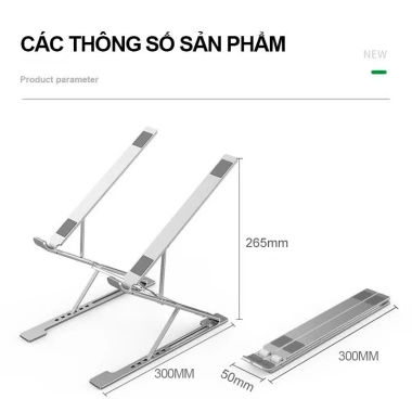 Giá đỡ laptop N8 2 tầng nhôm cao cấp, chiều cao N3, phù hợp Macbook & tablet, 68.000₫ 5