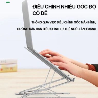 Giá đỡ laptop N8 2 tầng nhôm cao cấp, điều chỉnh độ cao, phù hợp MacBook và máy tính bảng - Giá 196.000 VND 2 Giá đỡ laptop N8 2 tầng nhôm cao cấp, điều chỉnh độ cao, phù hợp MacBook và máy tính bảng - Giá 196.000 VND 2