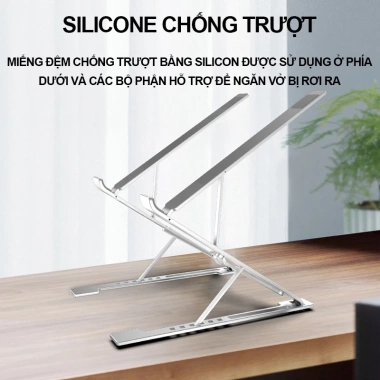 Giá đỡ laptop N8 2 tầng nhôm cao cấp, điều chỉnh độ cao, phù hợp MacBook và máy tính bảng - Giá 196.000 VND 3 Giá đỡ laptop N8 2 tầng nhôm cao cấp, điều chỉnh độ cao, phù hợp MacBook và máy tính bảng - Giá 196.000 VND 3