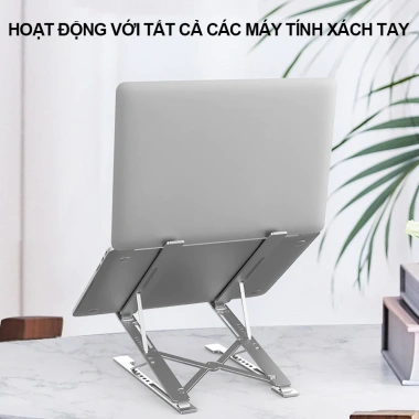 Giá đỡ laptop N8 2 tầng nhôm cao cấp, điều chỉnh độ cao, phù hợp MacBook và máy tính bảng - Giá 196.000 VND