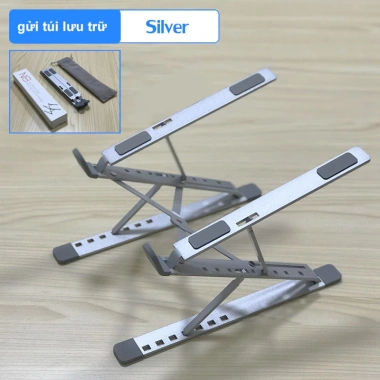 Giá đỡ laptop N8 2 tầng nhôm cao cấp, điều chỉnh độ cao, phù hợp MacBook và máy tính bảng - Giá 196.000 VND