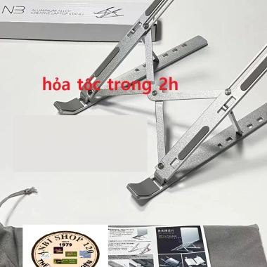Giá đỡ Laptop nhôm 2 tầng 1 tầng N8 N3 - Chỉnh góc, nâng cao, mẫu mới, giá 5.500₫