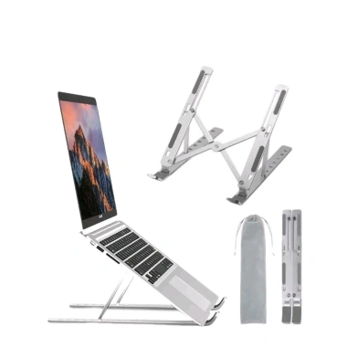 Giá Đỡ Laptop Nhôm Cao Cấp Gấp Gọn 6 Nấc, Chịu 5kg – Giá 90.000 VND