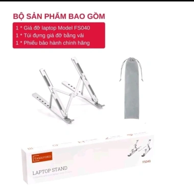 Giá Đỡ Laptop Nhôm Cao Cấp Gấp Gọn 6 Nấc, Chịu 5kg – Giá 90.000 VND