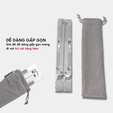 Giá Đỡ Laptop Nhôm Đế Tản Nhiệt Nâng Hạ Chiều Cao - Giá 45.000đ Giảm Sốc 4