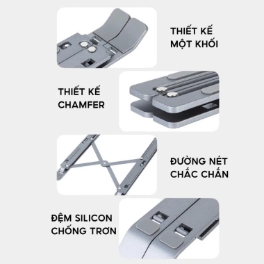 Giá Đỡ Laptop Nhôm Đế Tản Nhiệt Nâng Hạ Chiều Cao - Giá 45.000đ Giảm Sốc 7