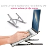 Giá đỡ laptop nhôm điều chỉnh độ cao, tản nhiệt tốt, gấp gọn 15‑18 inch Bạc/Đen – Giá chỉ 53.000₫