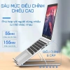 Giá Đỡ Laptop Nhôm Gấp Gọn, Đế Tản Nhiệt Điều Chỉnh Độ Cao - Phù hợp MacBook, iPad, Giá 65.000 VND 4