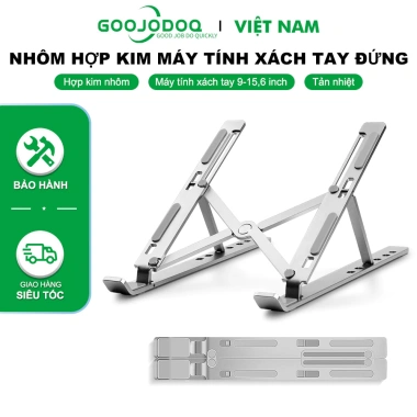 Giá đỡ laptop nhôm Goojodoq 6 vị trí điều chỉnh chiều cao - Giá chỉ 119.000₫