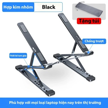 Giá Đỡ Laptop Nhôm N8 2 Tầng Điều Chỉnh Độ Cao, Chống Trượt, Chắc Chắn, Hỗ Trợ Tư Thế 9 Giá Đỡ Laptop Nhôm N8 2 Tầng Điều Chỉnh Độ Cao, Chống Trượt, Chắc Chắn, Hỗ Trợ Tư Thế 9