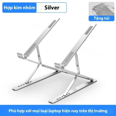 Giá Đỡ Laptop Nhôm N8 2 Tầng - Nâng Hạ Tùy Chỉnh, Cải Thế Ngồi, Giảm Đau Vai 8