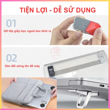 Giá Đỡ Laptop Nhôm Nhỏ Gọn, Kê Bàn Phím & Tản Nhiệt, Bộ 2 Cái - 79.000₫ 8