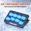 Giá Đỡ Laptop Q100 Tản Nhiệt 8 Quạt, 4 Cấp Độ, Dùng cho 12-17 Inch, Giá 199k