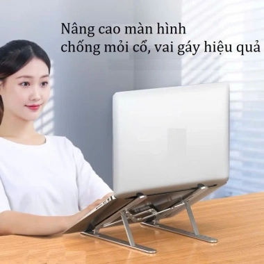 Giá đỡ laptop Sac 45W-85W - Đế tản nhiệt gấp gọn, độ cao điều chỉnh N3 H5, chỉ 45.000 7