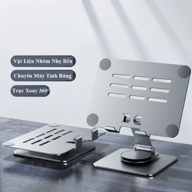 Giá đỡ Laptop, Tablet L003 Xoay 360°, hợp kim chắc chắn, đế lót chống trượt - 145.000đ