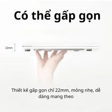 Giá Đỡ Laptop Tản Nhiệt Xoay 360°, Kệ Gấp Gọn Đều Chiều Cao, Kèm Đỡ Điện Thoại - 127k 5