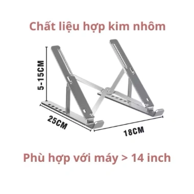 Giá Đỡ Laptop và MacBook Nhôm Điều Chỉnh Độ Cao - Kệ Tản Nhiệt Cao Cấp 75k