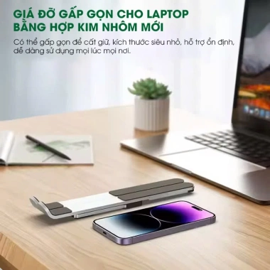 Giá đỡ laptop x15 siêu mỏng gập nâng - Hợp kim nhôm bền bỉ, giá ưu đãi 249.000₫ 3