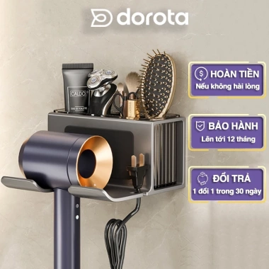 Giá đỡ máy sấy dán tường DOROTA - Kệ để đồ nhôm hàng không GMX kèm hộp, 139.900₫