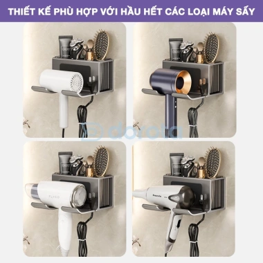 Giá đỡ máy sấy dán tường DOROTA - Kệ để đồ nhôm hàng không GMX kèm hộp, 139.900₫