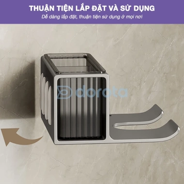 Giá đỡ máy sấy dán tường DOROTA - Kệ để đồ nhôm hàng không GMX kèm hộp, 139.900₫