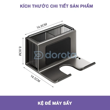 Giá đỡ máy sấy dán tường DOROTA - Kệ để đồ nhôm hàng không GMX kèm hộp, 139.900₫