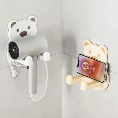 Giá Đỡ Máy Sấy Dán Tường Hình Gấu Dễ Thương Khuyến Mãi 16.998 VND Chất Lượng Cao 5