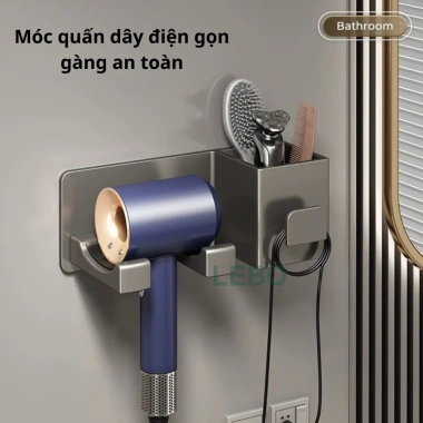 Giá Đỡ Máy Sấy Tóc Đa Năng Dán Tường Không Khoan - Kệ Để Đồ LEBO Giá Rẻ 235k
