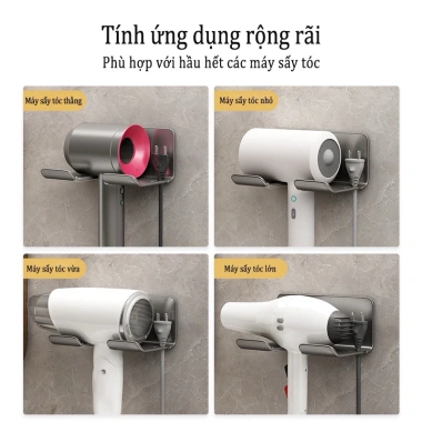 Giá Đỡ Máy Sấy Tóc Dán Tường Nhựa Tiện Lợi - Giá 24.990đ, Tiết Kiệm Không Gian 5