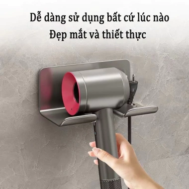 Giá Đỡ Máy Sấy Tóc Dán Tường Nhựa Tiện Lợi - Giá 24.990đ, Tiết Kiệm Không Gian 6