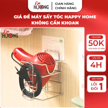 Giá Đỡ Máy Sấy Tóc Happy Home Không Cần Khoan Dán Tường Đa Năng - chỉ 134.000₫