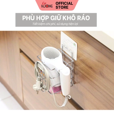 Giá Đỡ Máy Sấy Tóc Happy Home Không Cần Khoan Dán Tường Đa Năng - chỉ 134.000₫