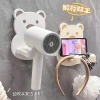 Giá đỡ máy sấy tóc hình gấu hoạt hình dán tường Giá chỉ 28.000₫, tiết kiệm không gian 2