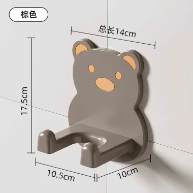 Giá đỡ máy sấy tóc hình gấu hoạt hình dán tường Giá chỉ 28.000₫, tiết kiệm không gian