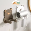 Giá Đỡ Máy Sấy Tóc Hình Gấu Hoạt Hình Dán Tường Nhựa Siêu Chắc - Giá 35.000