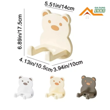 Giá Đỡ Máy Sấy Tóc Hình Gấu Hoạt Hình Dán Tường Nhựa Siêu Chắc - Giá 35.000 2