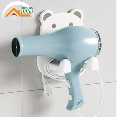 Giá Đỡ Máy Sấy Tóc Hình Gấu Hoạt Hình Dán Tường Nhựa Siêu Chắc - Giá 35.000 6