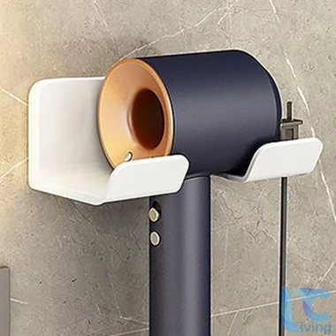 Giá Đỡ Máy Sấy Tóc Living C Dán Tường Không Đục Lỗ, Ngăn Đồ Tiện Lợi - 37.000₫ 2
