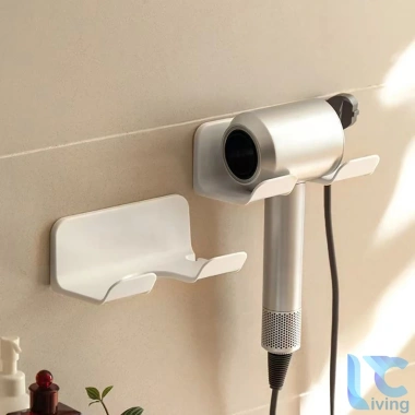 Giá Đỡ Máy Sấy Tóc Living C Dán Tường Không Đục Lỗ, Ngăn Đồ Tiện Lợi - 37.000₫ 5