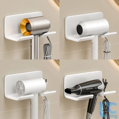 Giá Đỡ Máy Sấy Tóc Living C Dán Tường Không Đục Lỗ, Ngăn Đồ Tiện Lợi - 37.000₫ 7