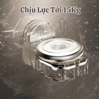 Giá đỡ máy sấy tóc MONO nhà tắm xoay 360, cốc hút chắc, dán tường chịu 15kg tiện lợi