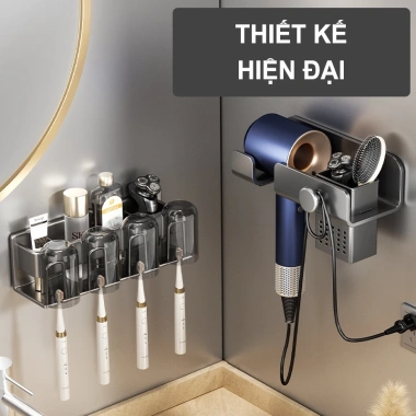 Giá đỡ máy sấy tóc nhôm cao cấp kèm kệ đựng đồ dán tường không cần khoan 117.000₫ 2 Giá đỡ máy sấy tóc nhôm cao cấp kèm kệ đựng đồ dán tường không cần khoan 117.000₫ 2