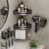 Giá đỡ máy sấy tóc nhôm cao cấp kèm kệ đựng đồ dán tường không cần khoan 117.000₫ 3