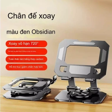 Giá đỡ máy tính bảng Laptop SIVIR kim loại xoay 360°, thép không gỉ, giảm giá 100k 8