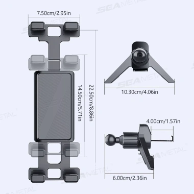 Giá đỡ máy tính bảng ô tô SEAMETAL 360° xoay, lỗ thông khí, đa năng iPhone iPad Xiaomi - 157.300₫ 9 Giá đỡ máy tính bảng ô tô SEAMETAL 360° xoay, lỗ thông khí, đa năng iPhone iPad Xiaomi - 157.300₫ 9