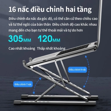 Giá đỡ máy tính bảng tản nhiệt nhôm gấp gọn 3 chân kép cho iPad & Laptop - 59.000₫ 3 Giá đỡ máy tính bảng tản nhiệt nhôm gấp gọn 3 chân kép cho iPad & Laptop - 59.000₫ 3